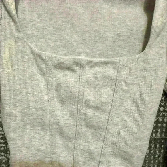 Windsor Keep It Tight Rib Knit Corset Crop Top, small - Picture 4 of 7